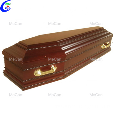 Funeral coffin metal and wooden corpse casket